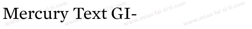 Mercury Text GI字体转换